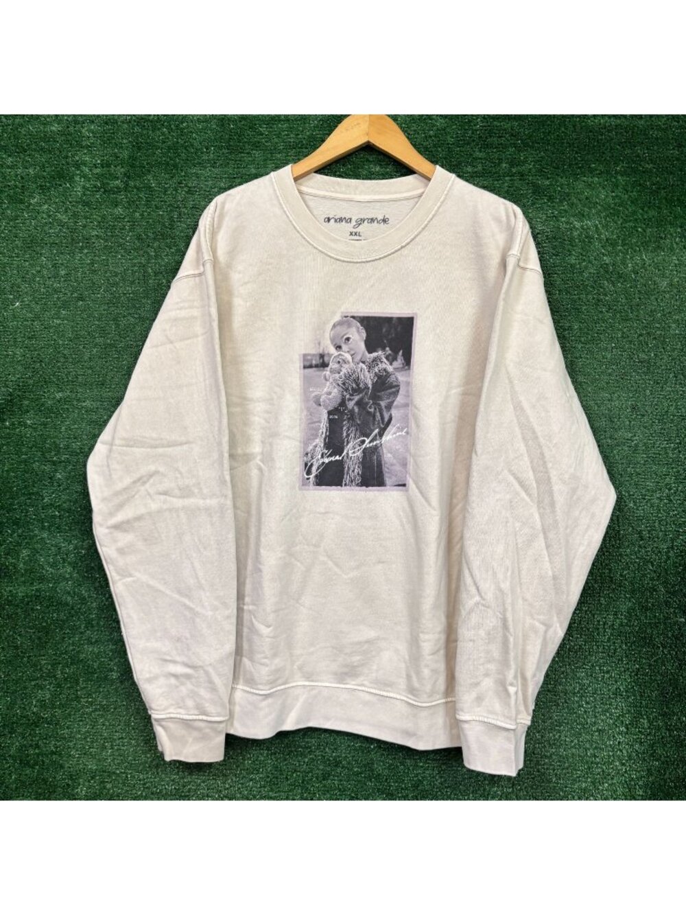 Arianna Grande Eternal Sunshine Album Teddy Bear Cover Crewneck Sweater Size XXL